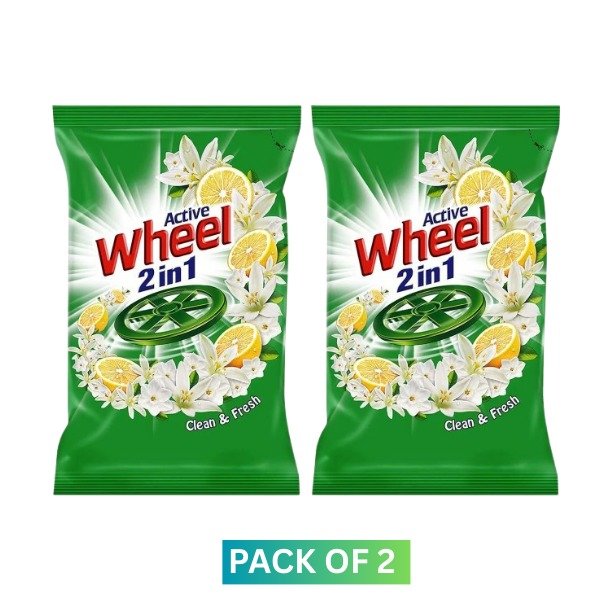 Active Wheel Detergent Powder 1kg (Twin Pack)