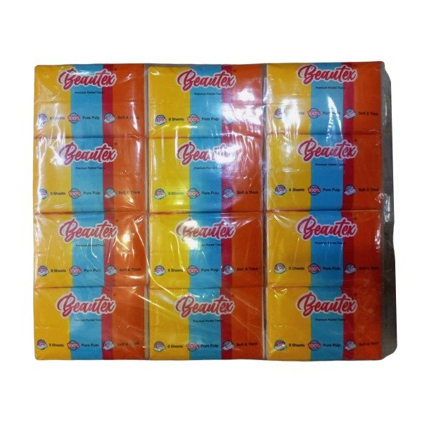 Beautex Premium Pocket Tissues 3ply (Pack of 12)