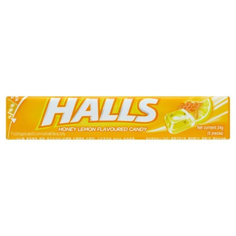 Halls Honey Lemon Mint Flavoured Candy 34g