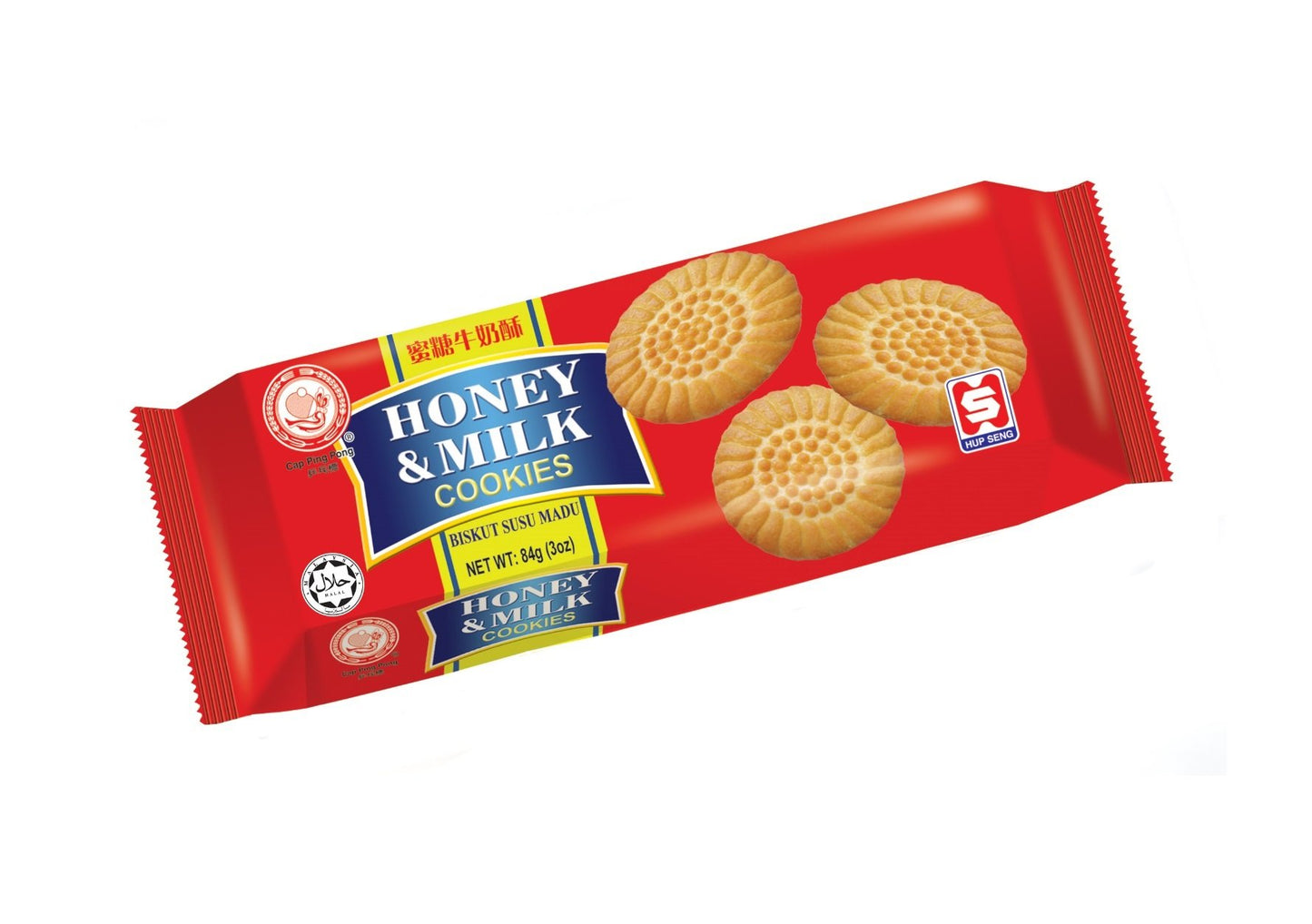 Hup Seng Honey & Milk Biscuits 84g
