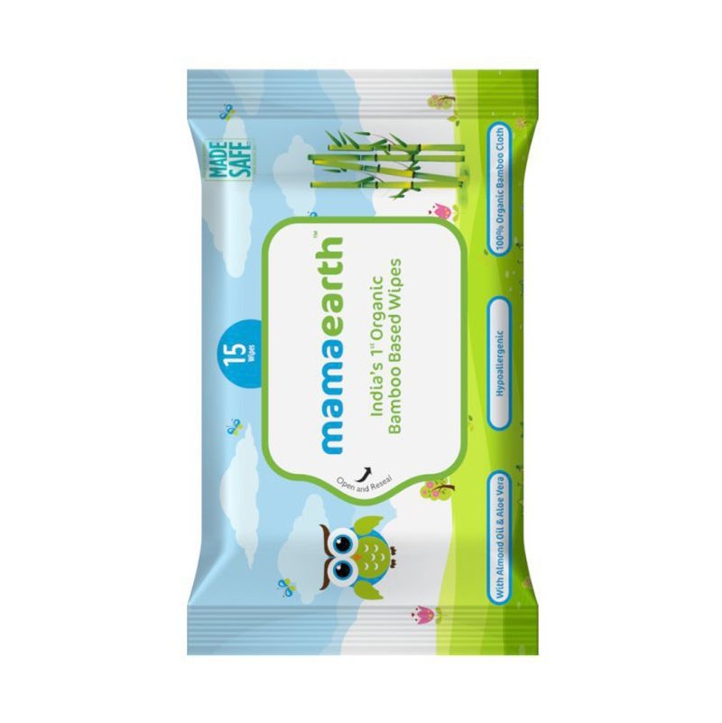MamaEarth Baby Wipes Travel Pack 15pcs