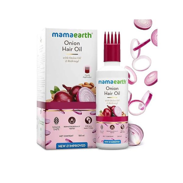 Mamaearth Onion Hair Oil 150ml – Hair Regrowth & Fall Control