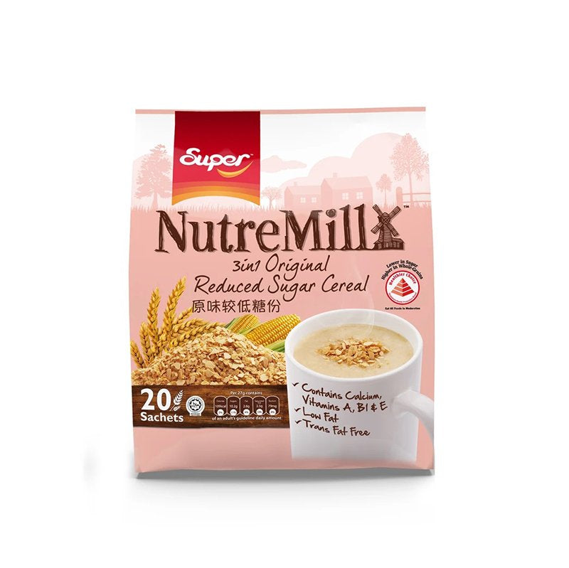 Nutremill 3 in 1 Original Reduced Sugar Cereal 27g x 20 Sachets