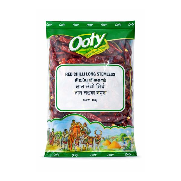 Ooty Stemless Red Chilli Long 100g