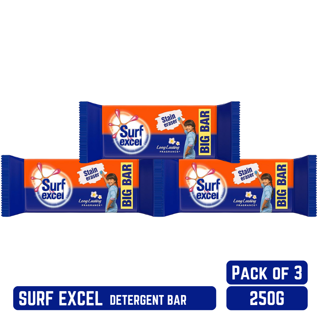 Surf Excel Detergent Bar 250g (Pack of 3)