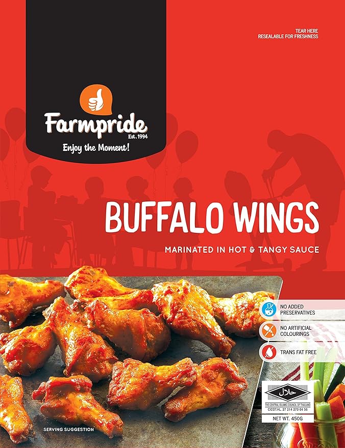 Farmpride Frozen Buffalo Wings 450g