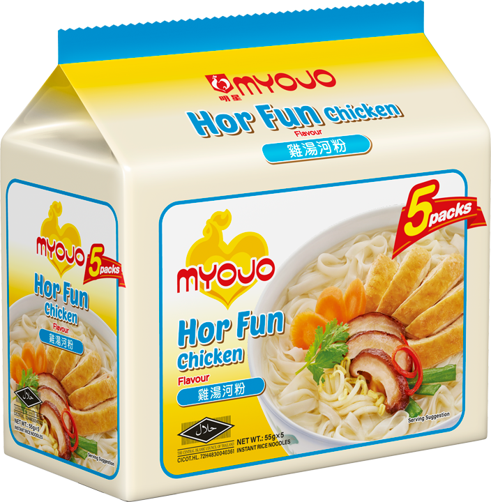 Myojo Hor Fun Chicken (Halal) 5 x 55g