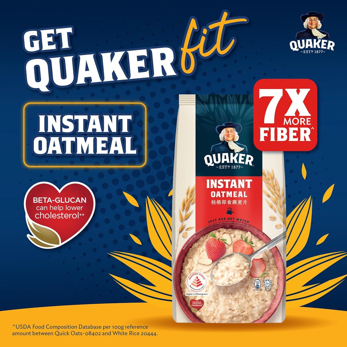 Quaker Oats Oatmeal - Instant 1.35kg