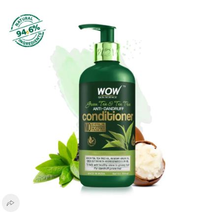 Wow Skin Science Anti Dandruff Conditioner 300ml (Green Tea & Tea Tree)