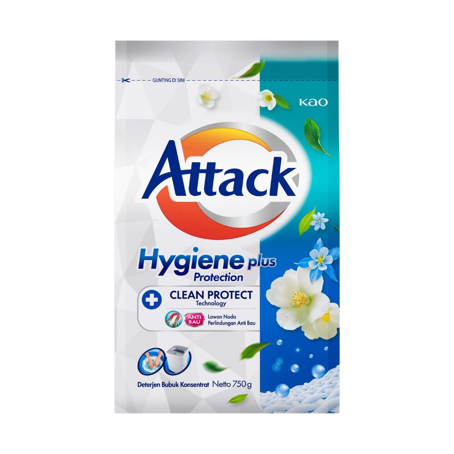 Attack Detergent Powder Hygiene 750g