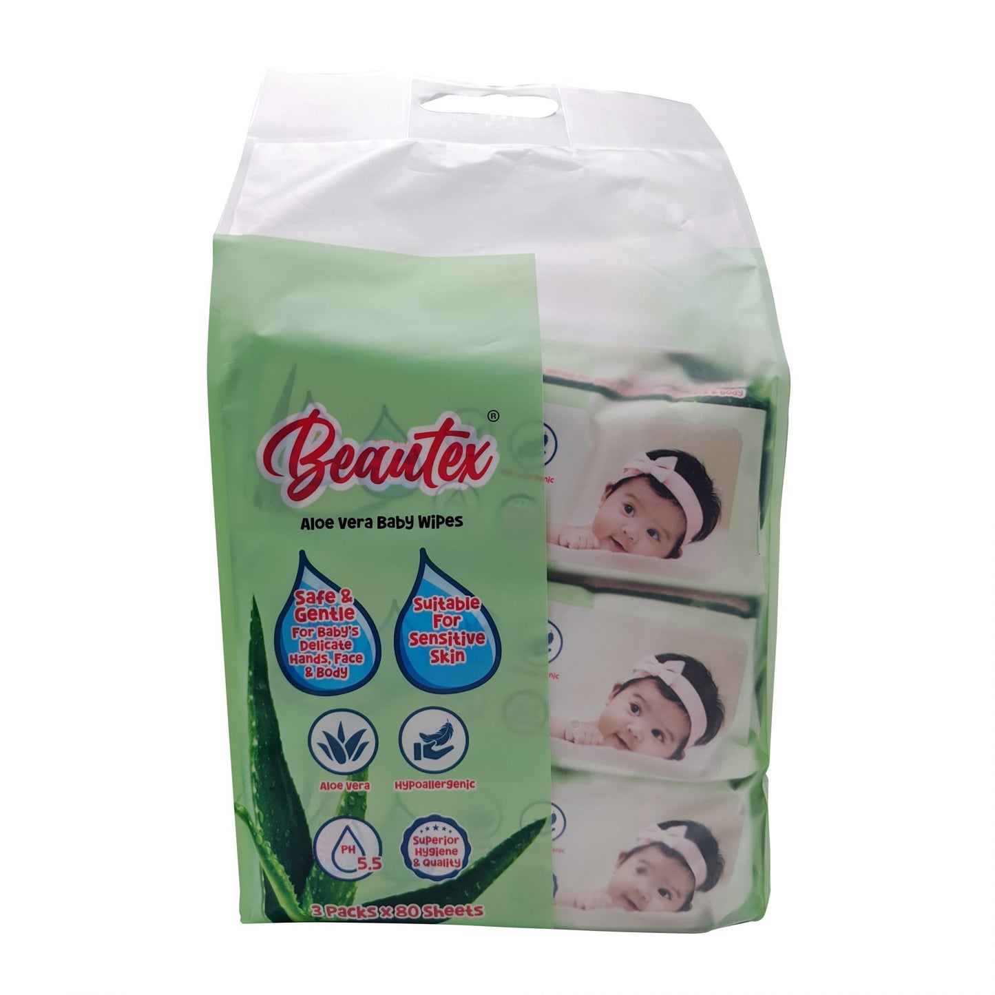 Beautex Aloe Vera Baby wet wipes 80s (Pack of 3)