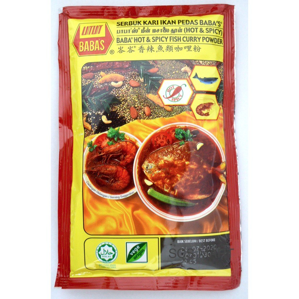 Baba’s Hot & Spicy Fish Curry Powder 125g