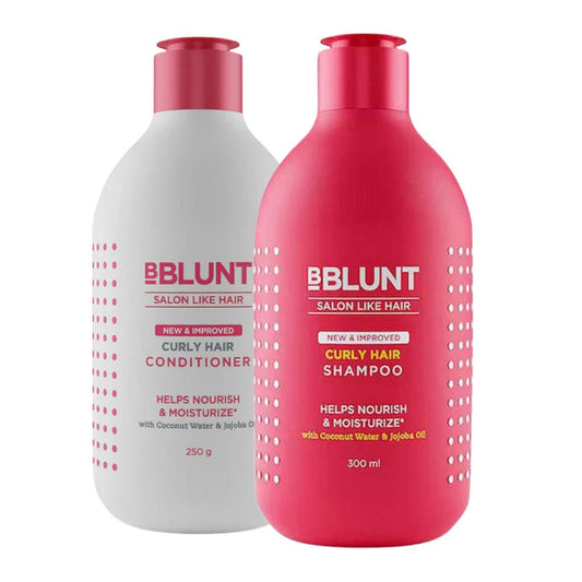 Bblunt Curly Hair Combo Pack: Conditioner 250g + Shampoo 300g