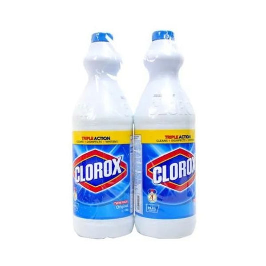 Clorox Liquid Bleach Original 1L (Twin Pack)