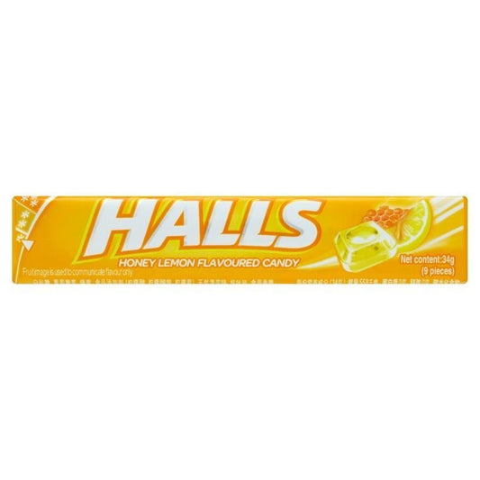 Halls Honey Lemon Mint Flavoured Candy 34g