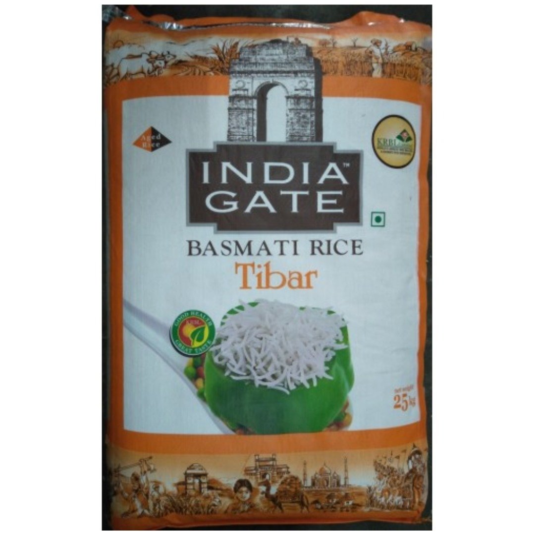 India Gate Tibar Basmati Rice 25kg