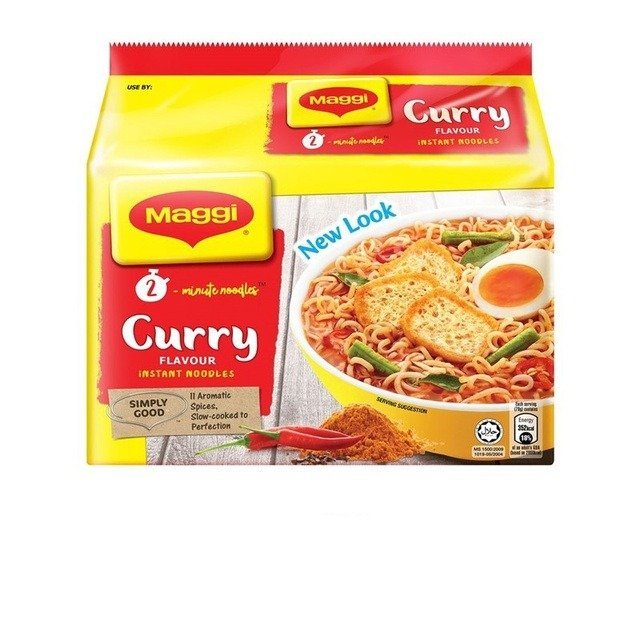 Maggi 2-Minute Instant Noodles - Curry 5 x 79g