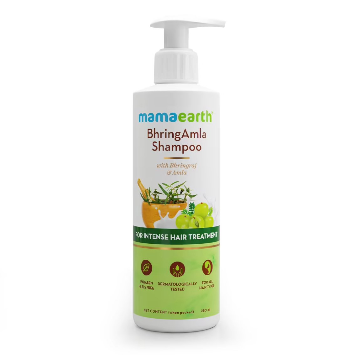 Mamaearth Bhring Amla Shampoo with Bhringraj & Amla For Intense Hair Treatment 250ml