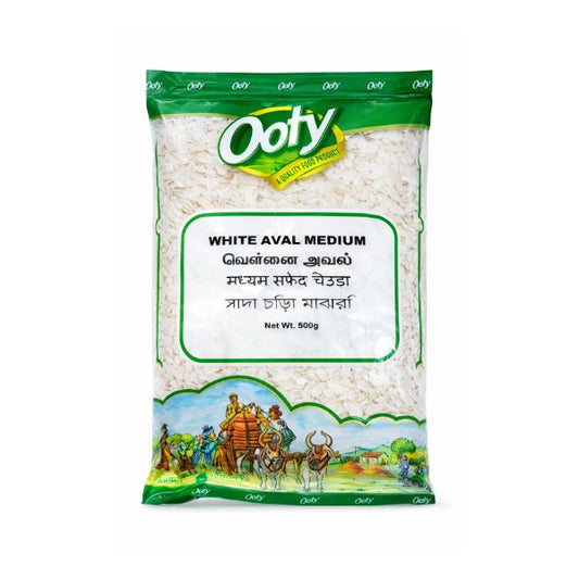 Ooty Medium White Rice Flakes (Poha/Aval) 500g