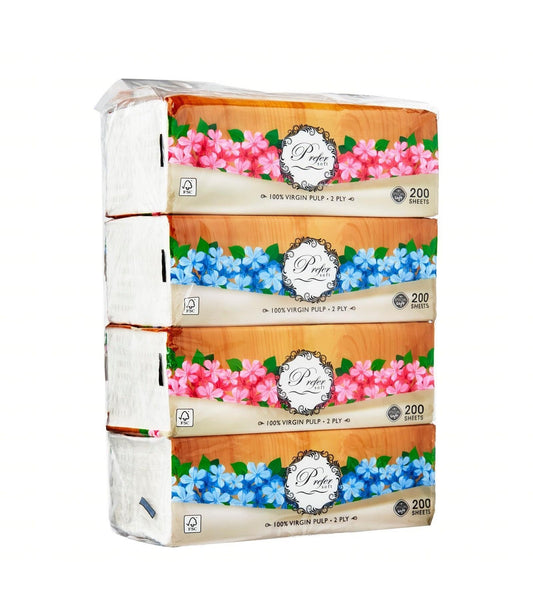 Prefer 2Ply Soft Pack Tissue 200 Sheet