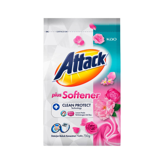 Attack Detergent Powder Plus Softner 750g