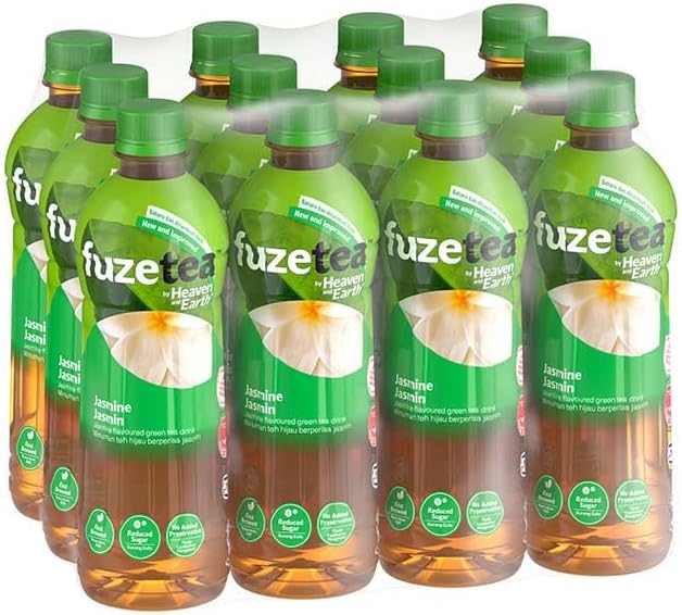 Fuze Tea Flavoured Green Tea Bottle Drink - Jasmine 12 x 500ml