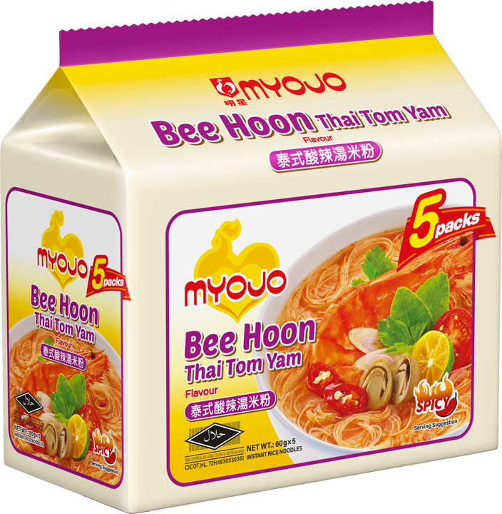 Myojo Bee Hoon Thai Tom Yam (Halal) 5 x 60g