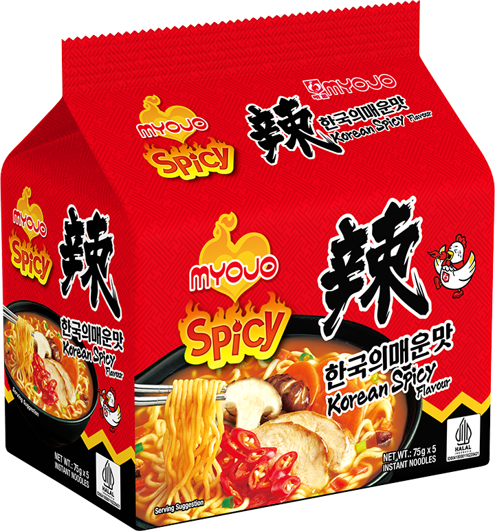 Myojo Korean Spicy Noodles (Halal) 5 x 80g