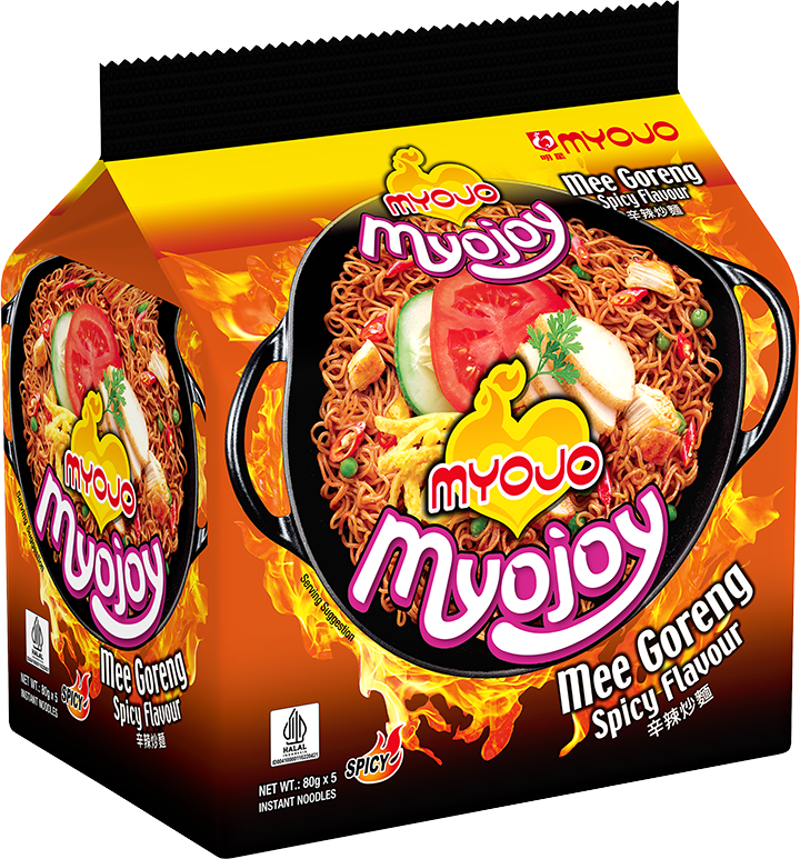 Myojo Dry Instant Noodles Mee Goreng Spicy (Halal) 5 x 80g
