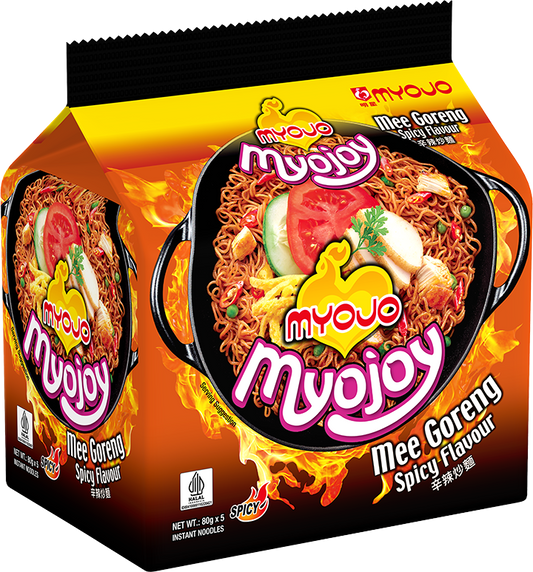 Myojo Dry Instant Noodles Mee Goreng Spicy (Halal) 5 x 80g