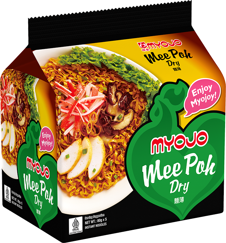 Myojo Dry Instant Noodles Mee Poh (Halal) 5 x 80g