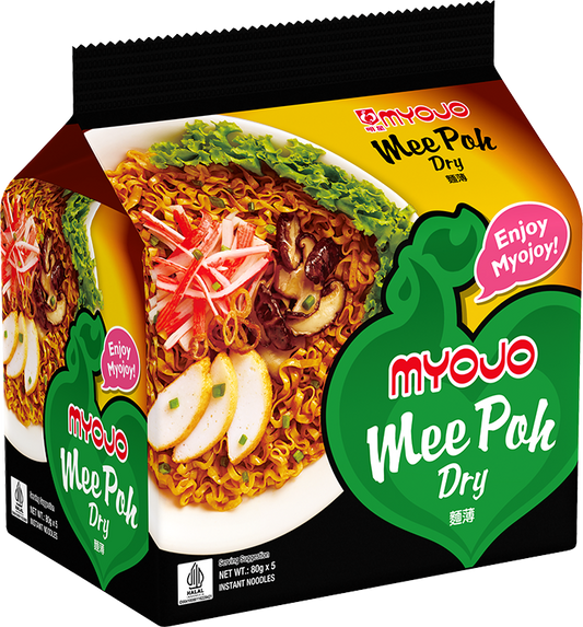Myojo Dry Instant Noodles Mee Poh (Halal) 5 x 80g