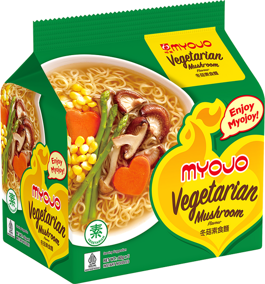 Myojo Vegetarian Mushroom Noodles (Halal) 5 Pieces X 80g