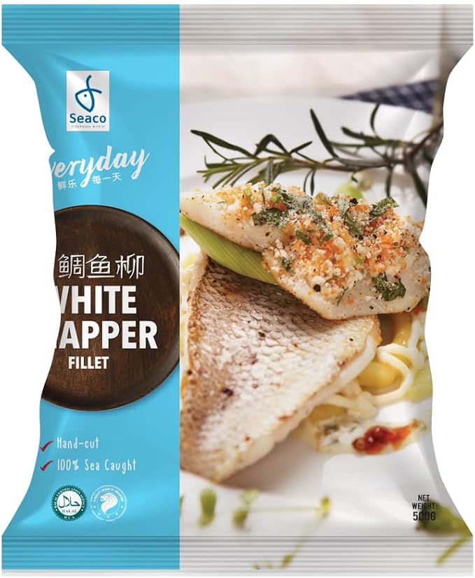 Seaco White Snapper Fish Fillet, 500g - Frozen