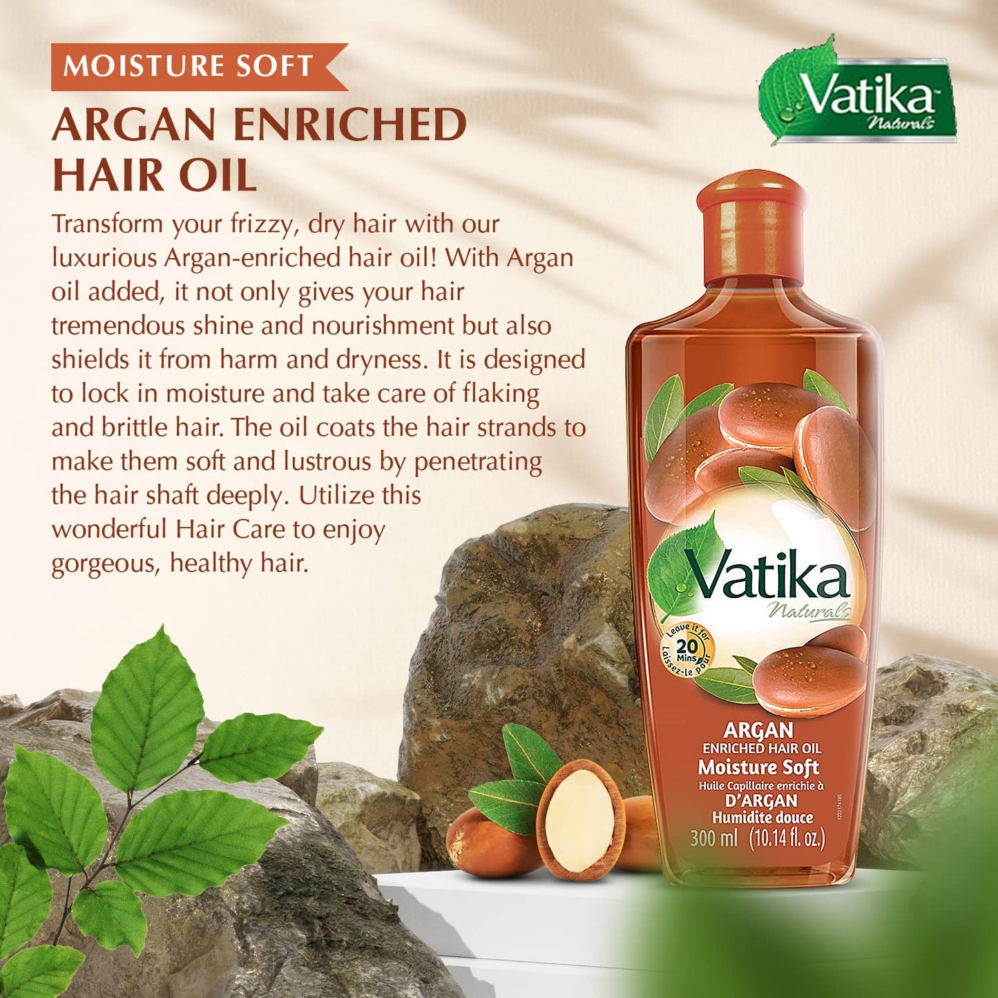 Dabur Vatika Natural Enriched Argan Hair Oil 300ml