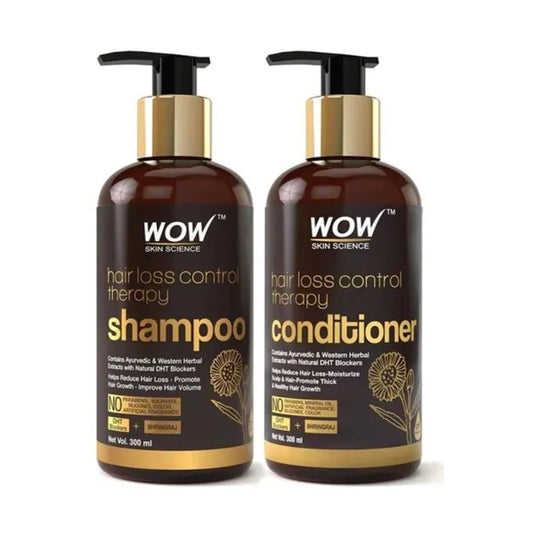 Wow Skin Science Hair Loss Control Therapy Combo: Shampoo + Conditioner 300g
